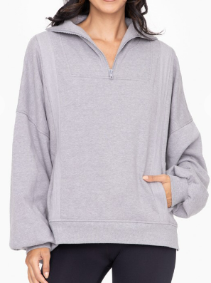 Oversized Half Zip Pullover