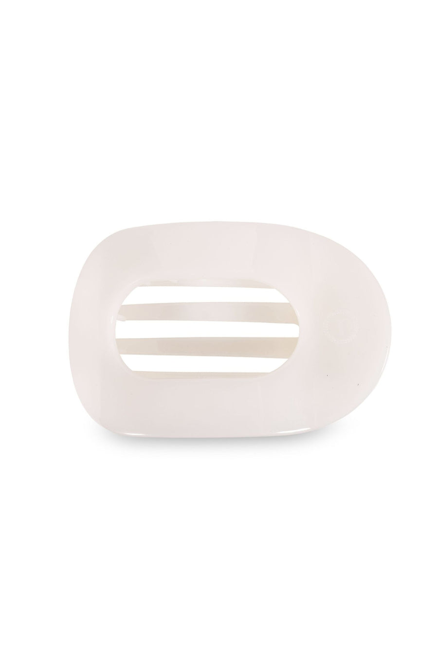 Coconut White Oval Flat Clip