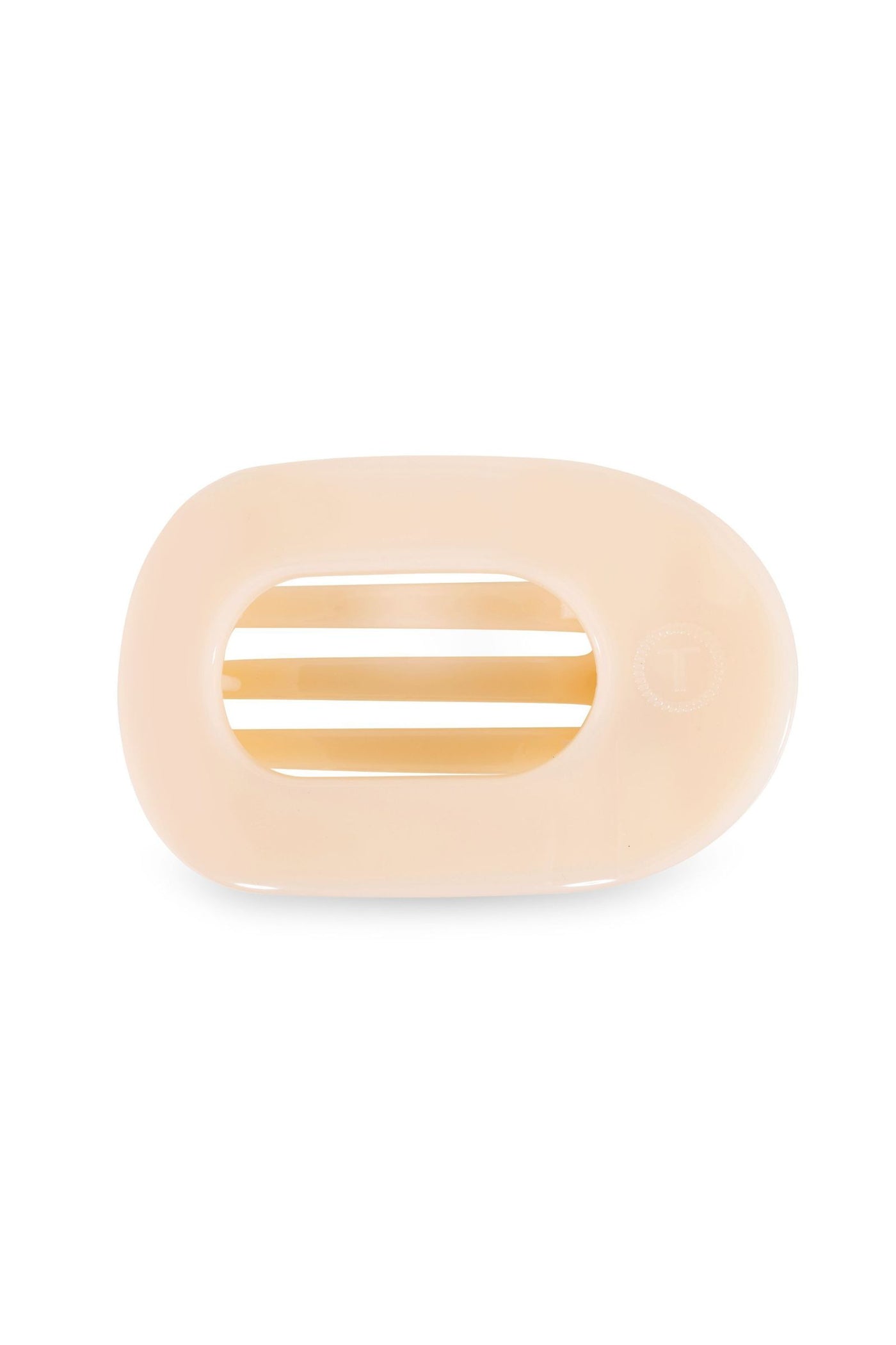 Almond Beige Oval Flat Clip