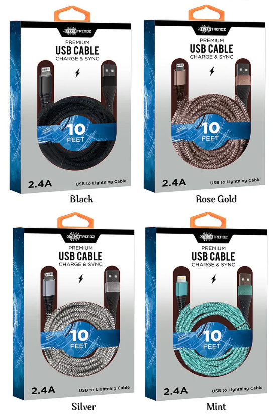 PRE-ORDER 10FT iPhone Cable shipping apx 2/19