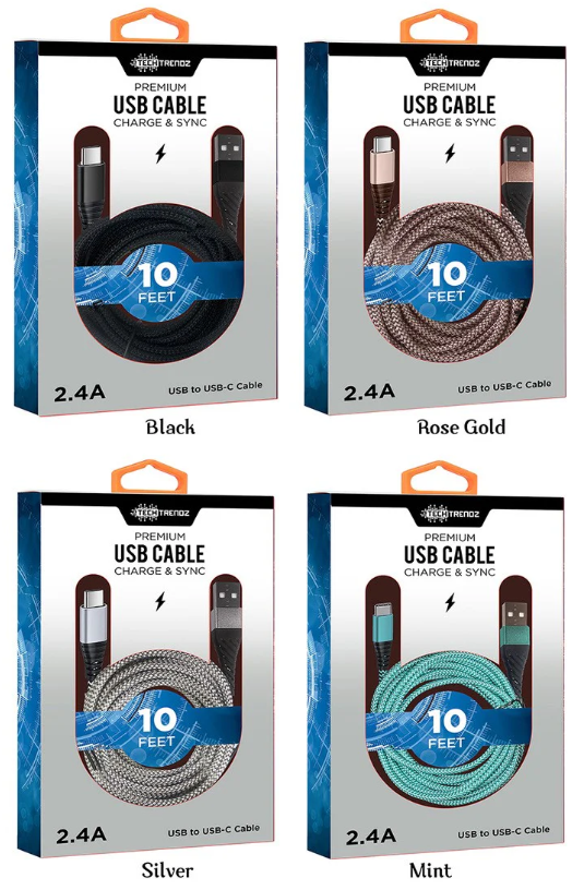 PRE-ORDER 10FT Type C Cable shipping apx 2/19