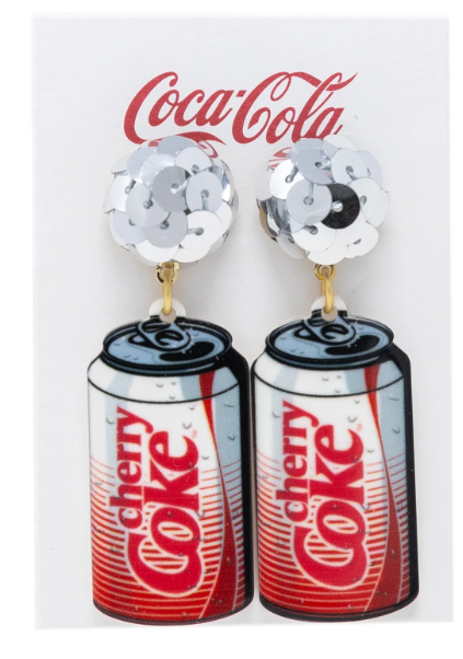 PRE-ORDER Cherry Coke Can Earrings shipping apx 2/19