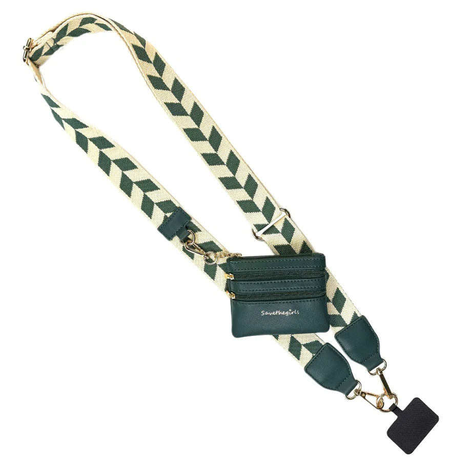 PRE-ORDER Clip & Go Strap with Pouch Chevron Collection shipping apx 2/19