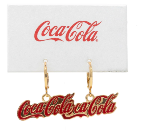 PRE-ORDER Coca-Cola Script Huggie Earrings shipping apx 2/19