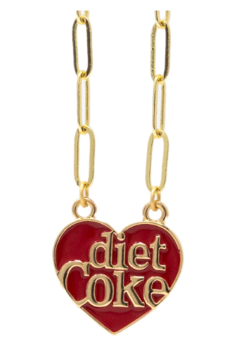 PRE-ORDER Diet Coke Heart Necklace shipping apx 2/19