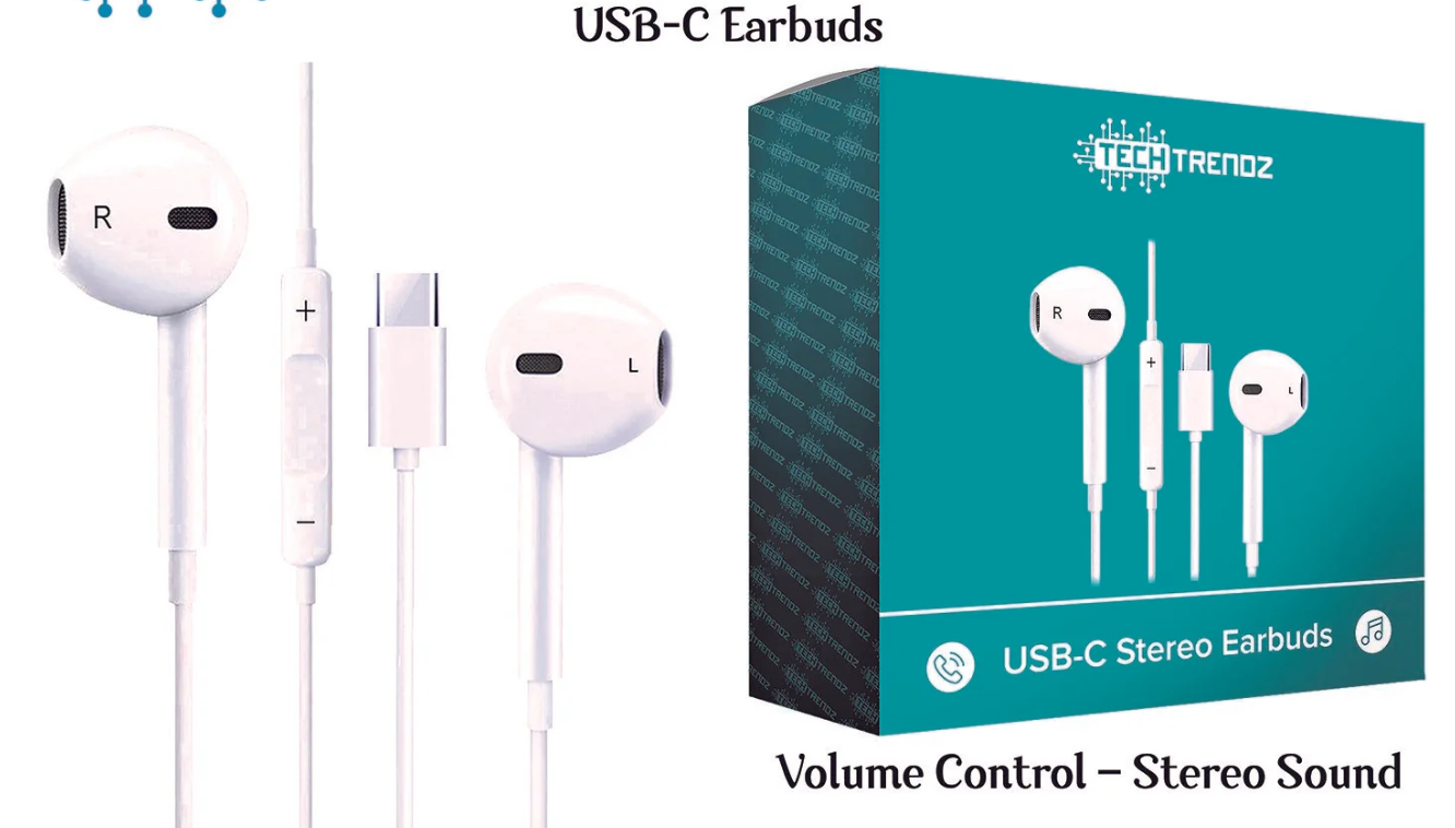 PRE-ORDER Wired USBC Earbuds shipping apx 2/19