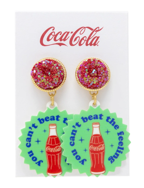 PRE-ORDER Coca-Cola Bottlecap Earrings shipping apx 2/19