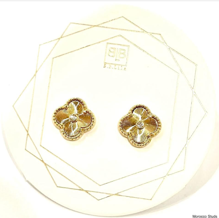 PRE-ORDER BB Lila Clover Stud Earrings shipping apx 2/19