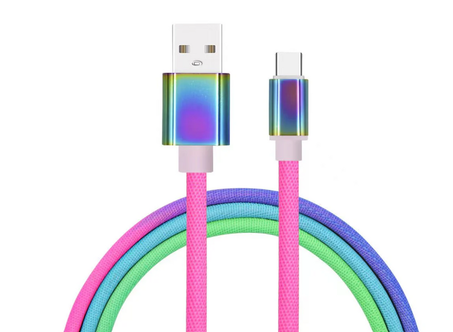 PRE-ORDER Rainbow iPhone & Type-C Cable shipping apx 2/19