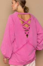 Criss-Cross Back Detail Sweatshirt