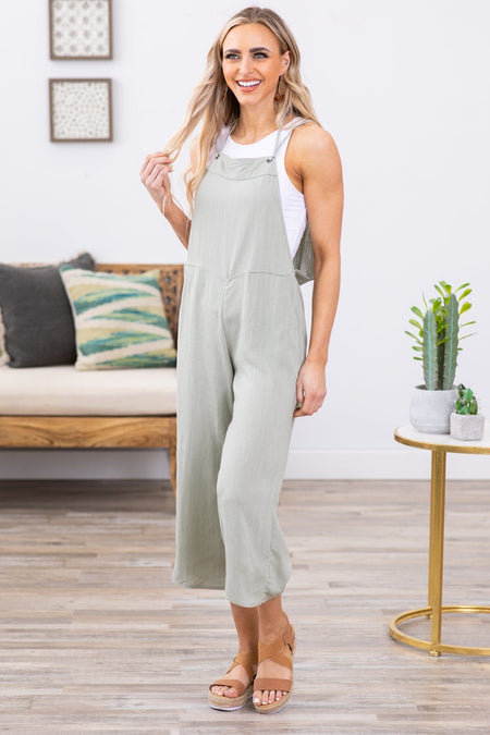 Sage Wide Leg Tie Strap Overalls - Filly Flair