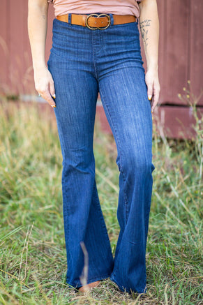 Judy Blue Dark Wash Super Flare Jeans - Filly Flair