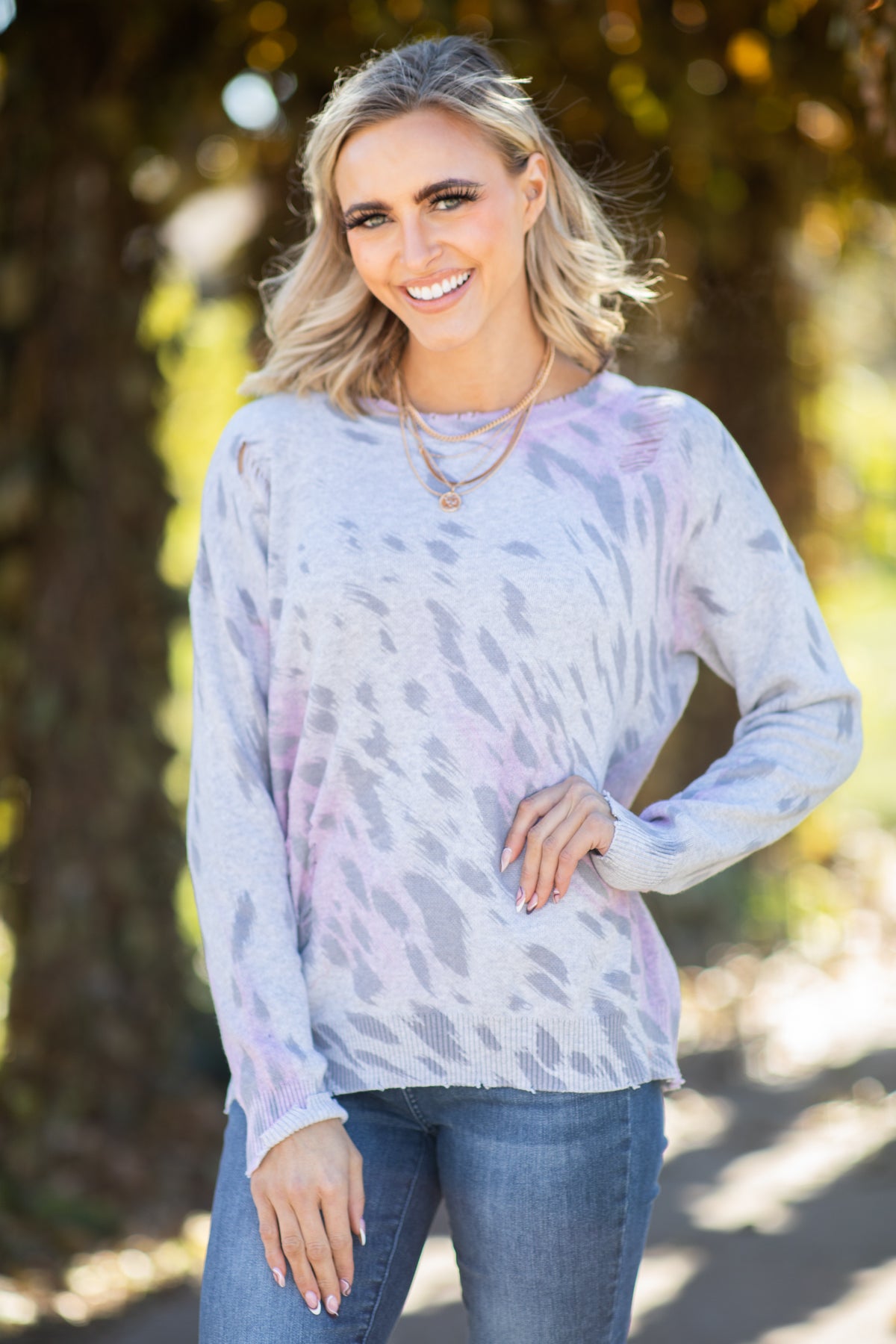 Light Grey and Lavender Animal Print - Filly Flair