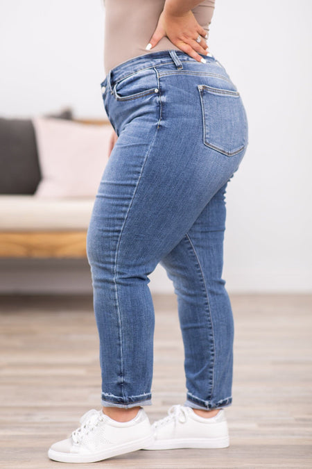 Judy Blue Non Distressed Boyfriend Jeans - Filly Flair