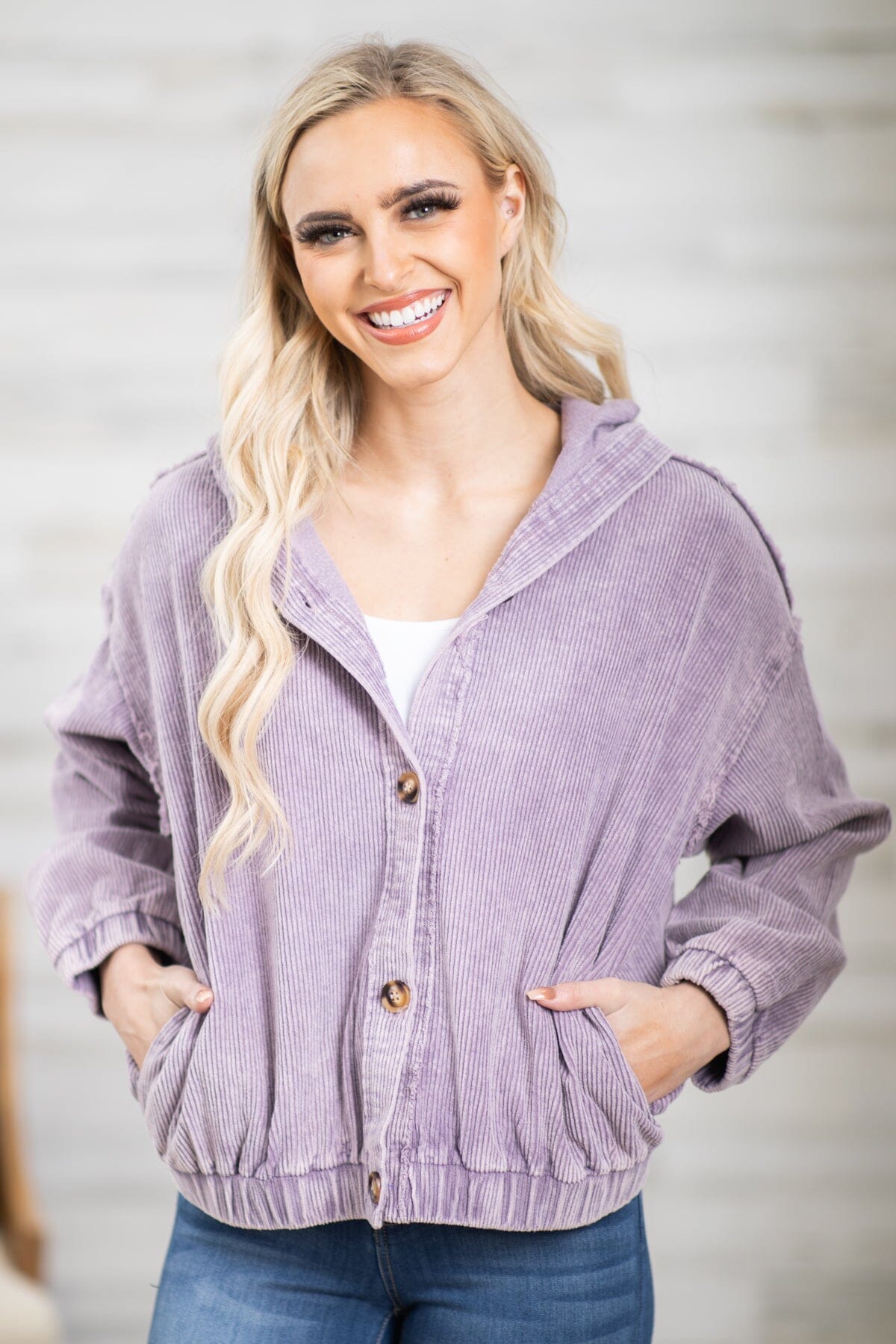 Lavender shop corduroy jacket