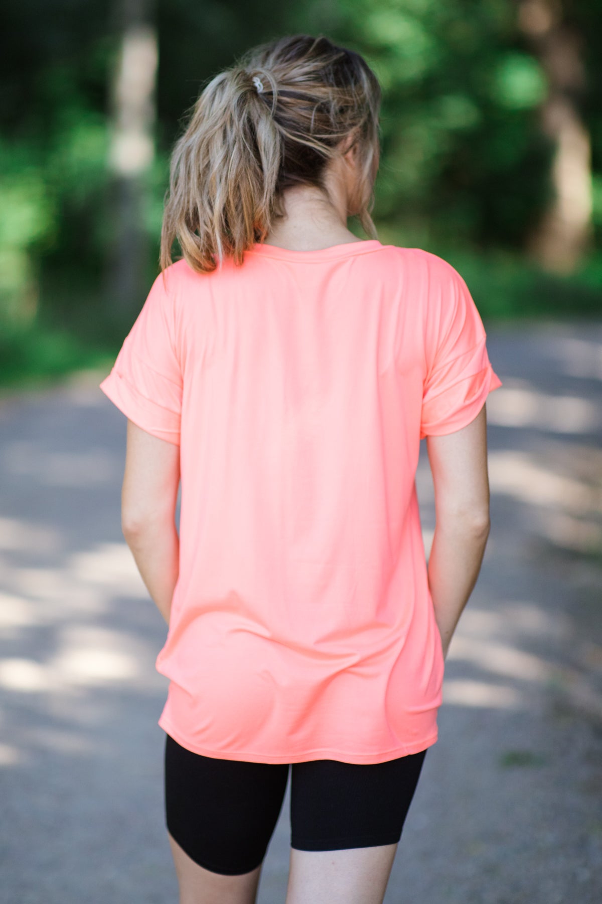 Neon Orange Top With Pocket - Filly Flair