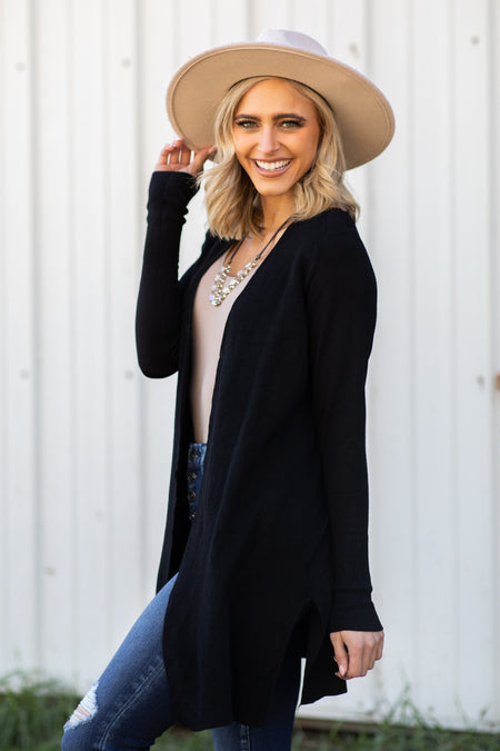 Black Lightweight Cardigan - Filly Flair