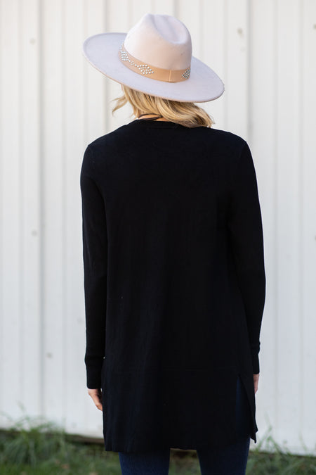 Black Lightweight Cardigan - Filly Flair