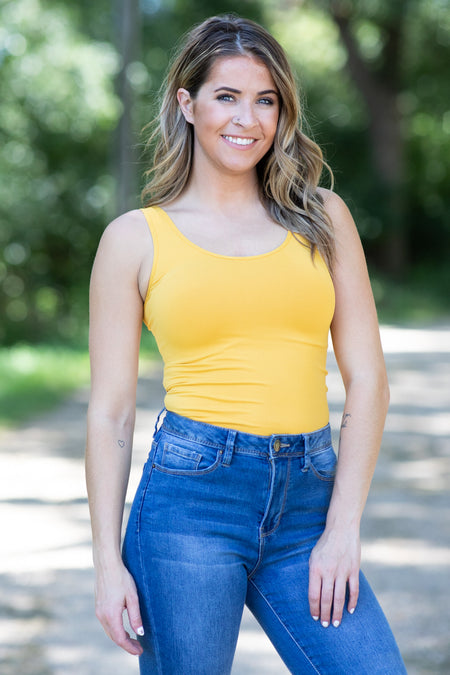 Mustard Reversible Seamless Tank Top - Filly Flair