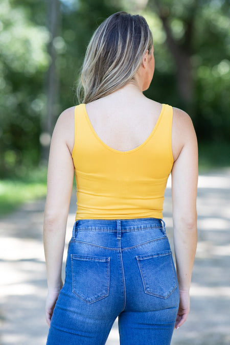 Mustard Reversible Seamless Tank Top - Filly Flair