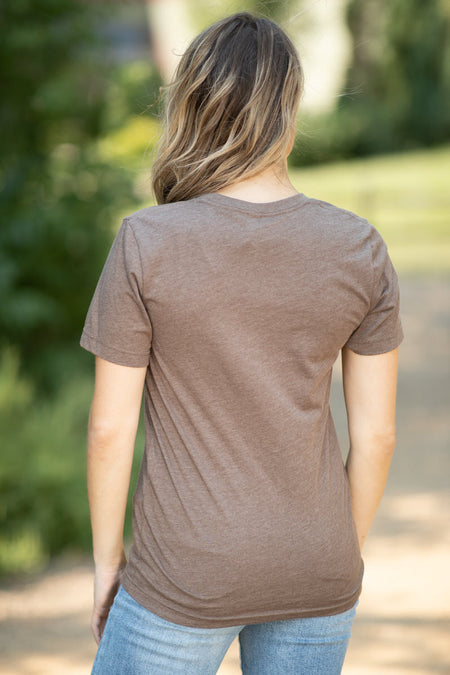 Brown and Dusty Rose Thankful Graphic Tee - Filly Flair