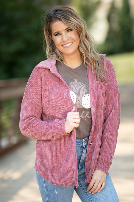 Brown and Dusty Rose Thankful Graphic Tee - Filly Flair