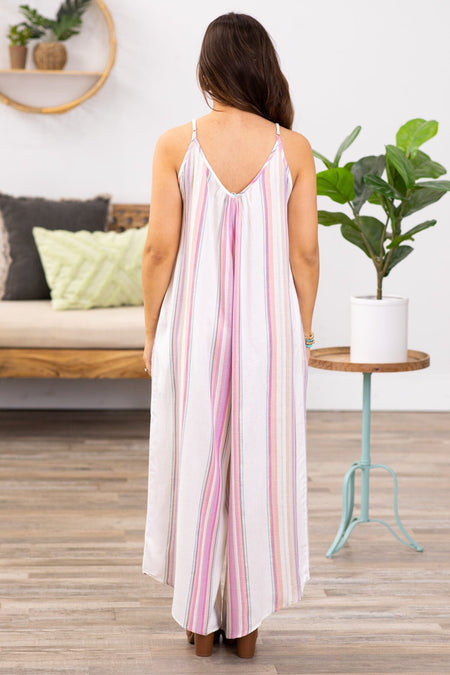 Orchid Multicolor Stripe Jumpsuit - Filly Flair