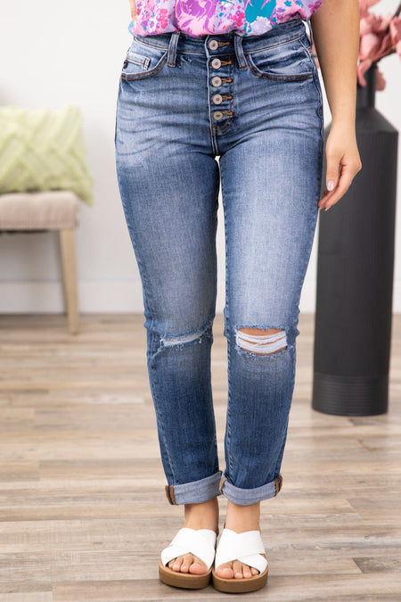 Kancan Gemma Skinny Straight Leg Jeans - Filly Flair