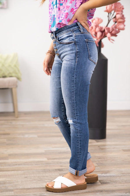 Kancan Gemma Skinny Straight Leg Jeans - Filly Flair