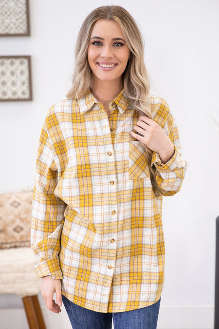 Cinnamon and Ivory Multicolor Plaid Top - Filly Flair