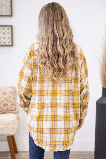 Cinnamon and Ivory Multicolor Plaid Top - Filly Flair