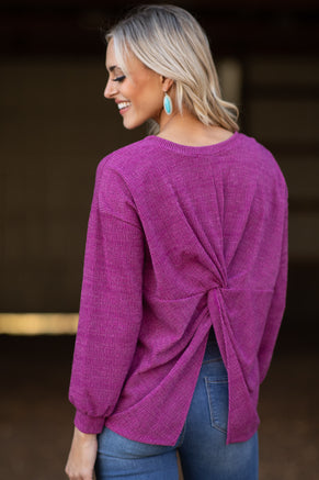 Fuchsia Horizontal Textured Top - Filly Flair