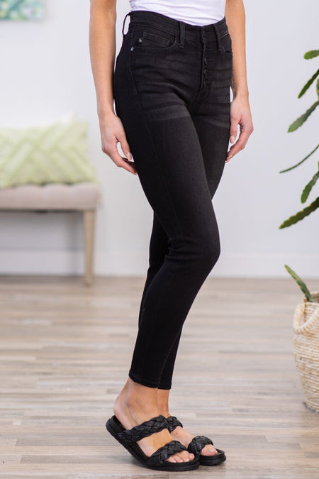 Judy Blue Black Button Fly Jeans - Filly Flair