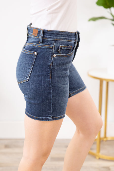 Judy Blue Dark Wash Shorts - Filly Flair