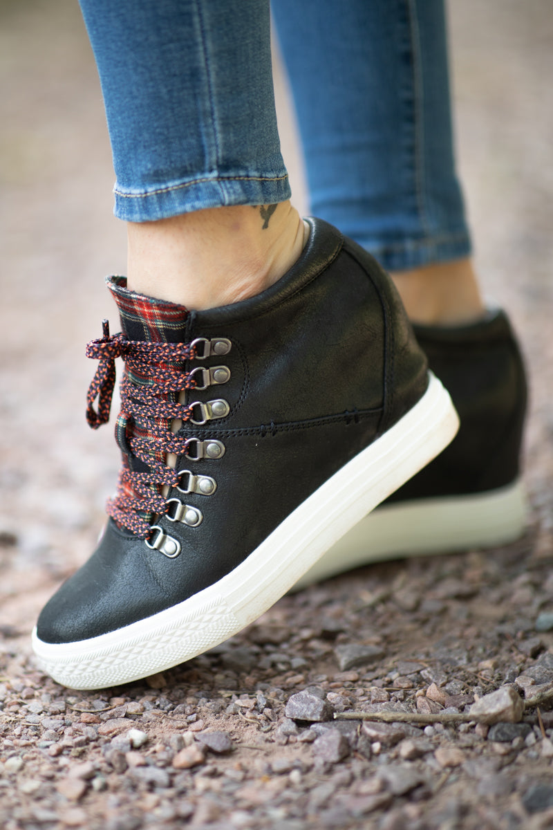 Lace up hot sale wedge sneakers