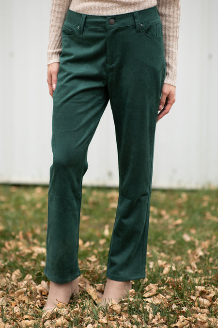 YMI Hunter Green Straight Leg Pants - Filly Flair