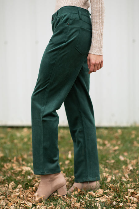 YMI Hunter Green Straight Leg Pants - Filly Flair