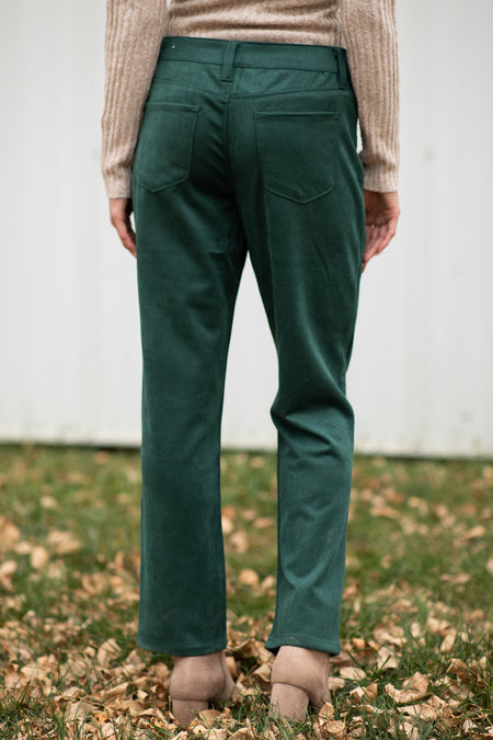 YMI Hunter Green Straight Leg Pants - Filly Flair