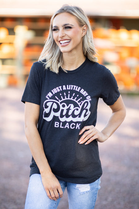 Black Ray of Pitch Black Graphic Tee - Filly Flair