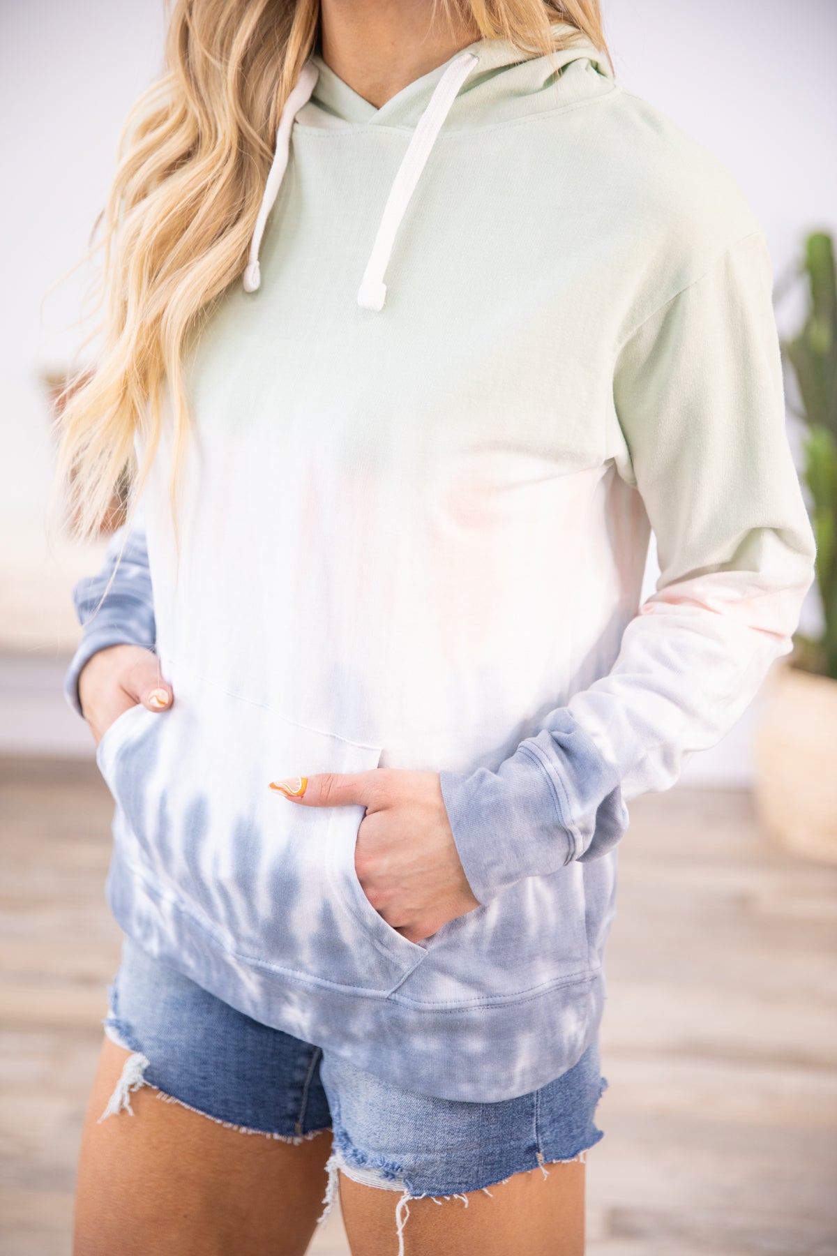 Sage Multicolor Ombre Hoodie - Filly Flair