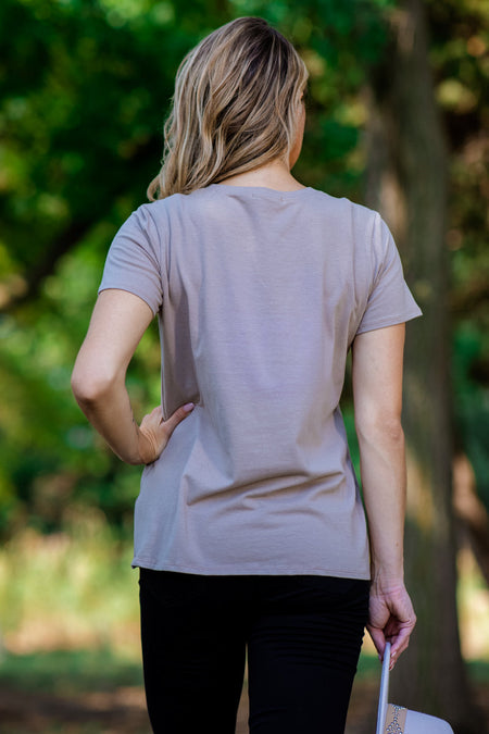 Tan Lucky Horseshoe Graphic Tee - Filly Flair