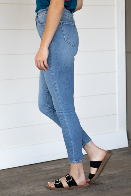 Cello Light Wash High Rise Ankle Skinny Jean - Filly Flair