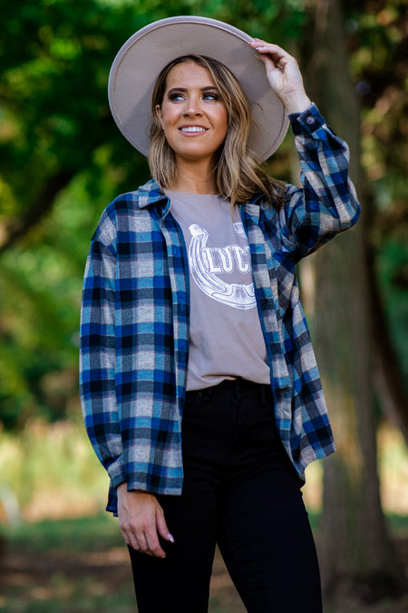 Tan Lucky Horseshoe Graphic Tee - Filly Flair