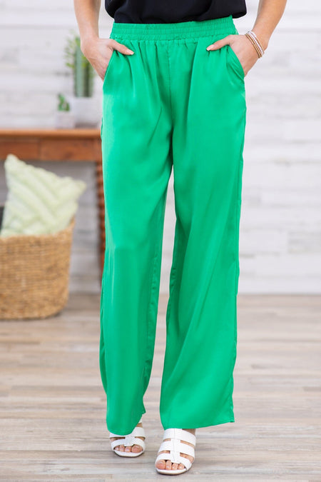 Jade Wide Leg Pull On Pants - Filly Flair