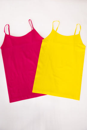 Yellow and Fuchsia Seamless Tank Bundle - Filly Flair