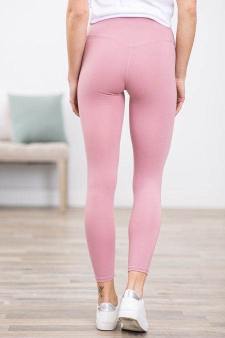 Blush High Waist Wide Waistband Leggings - Filly Flair