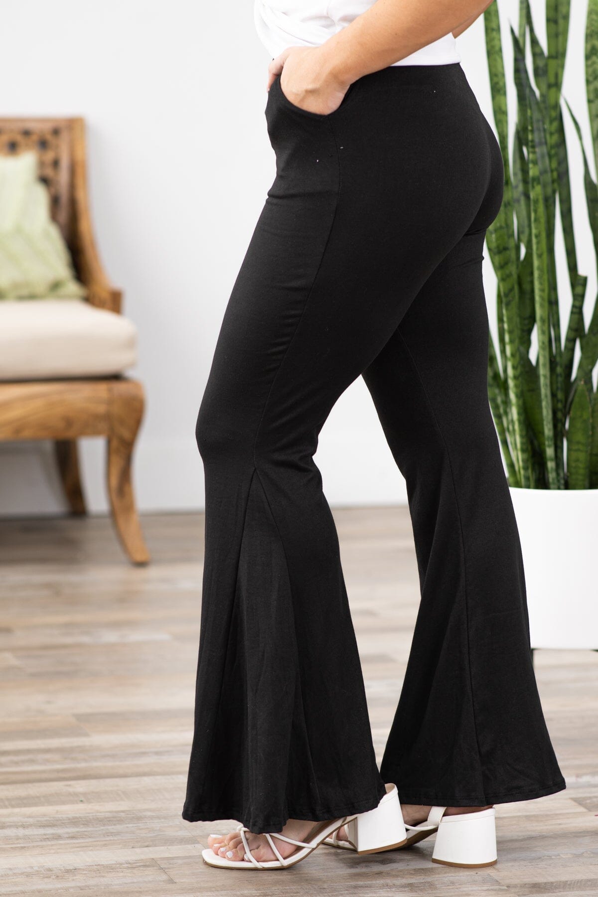 Black Flare Pull On Pants · Filly Flair