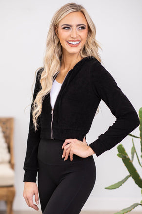 Black Full Zip Sweatshirt - Filly Flair