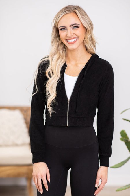 Black Full Zip Sweatshirt - Filly Flair