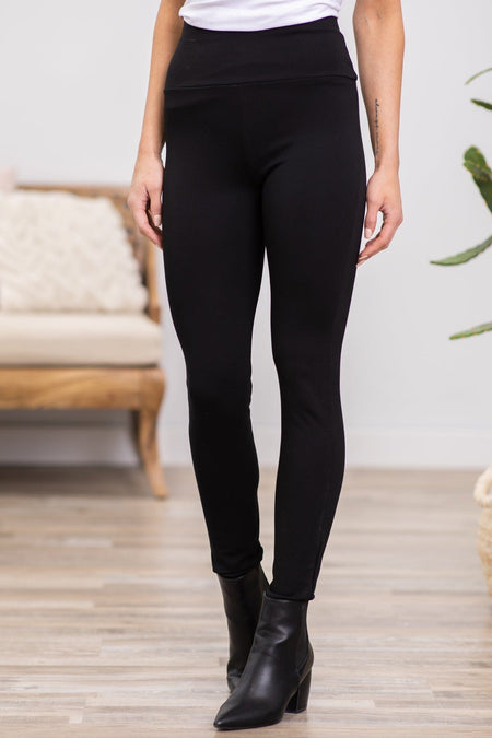 Black High Waist Ponte Pants - Filly Flair